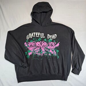 H&M Divided Grateful Dead Dancing Bears Hoodie Black XL Graphic Sweatshirt 2021